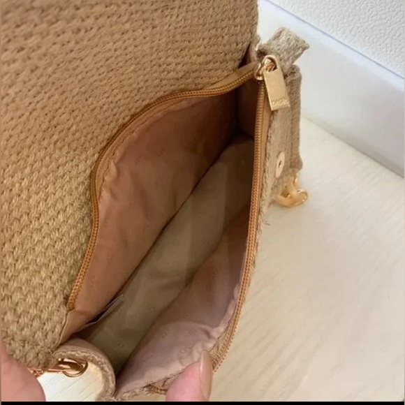 Dior Beauty Rafia Handbag Jute Bag Natural NIB W/ Chunky Chain - Picture 11 of 13